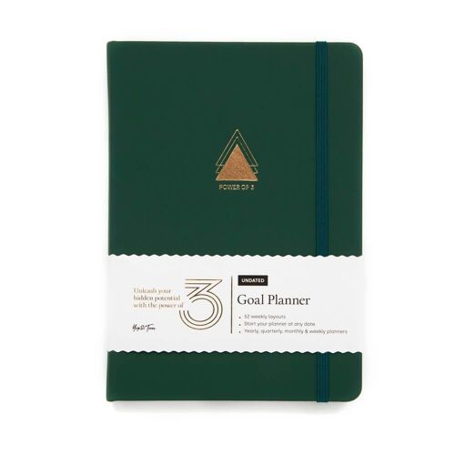 Power of 3 Undated Goal Planner - Forest Green