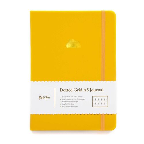 A5 Dot Grid Journal - Cloud - Sunshine Yellow