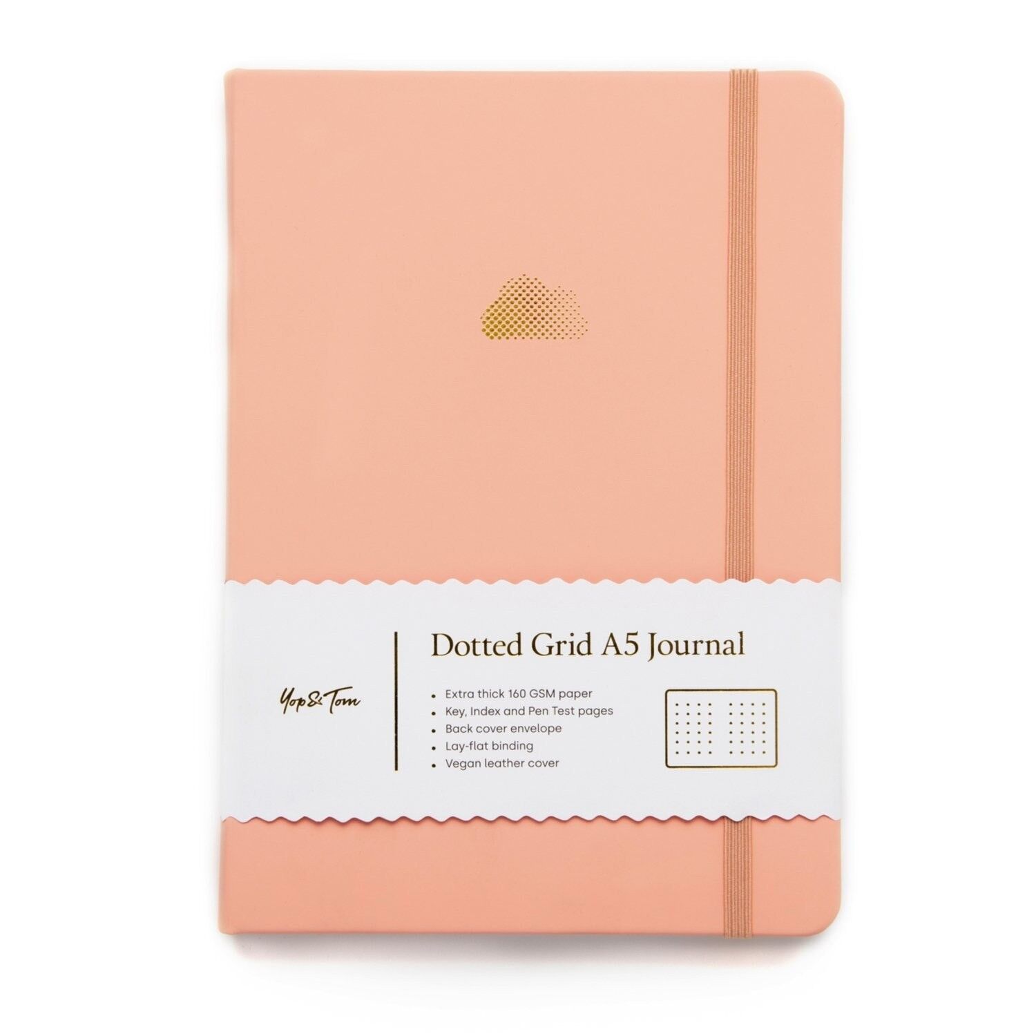A5 Dot Grid Journal - Cloud - Pastel Peach