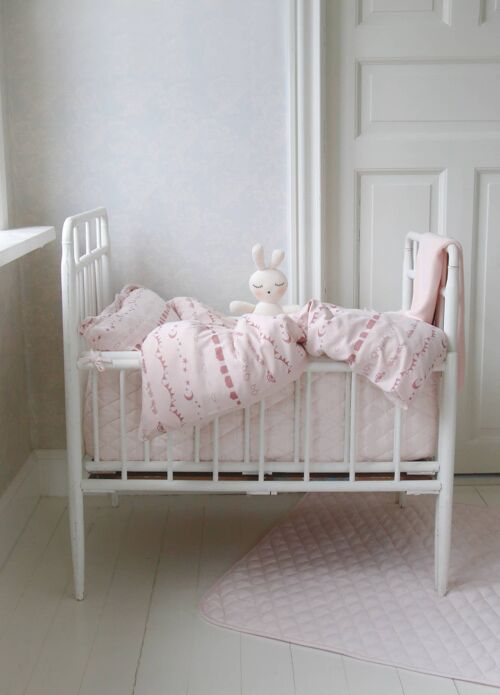 Littleheart Cot Bedding Little City Soft Pink