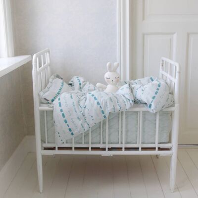 Ropa de cama para cuna Littleheart Little City Mint