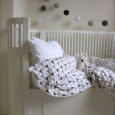 Littleheart Cot Bedding Confetti Grey