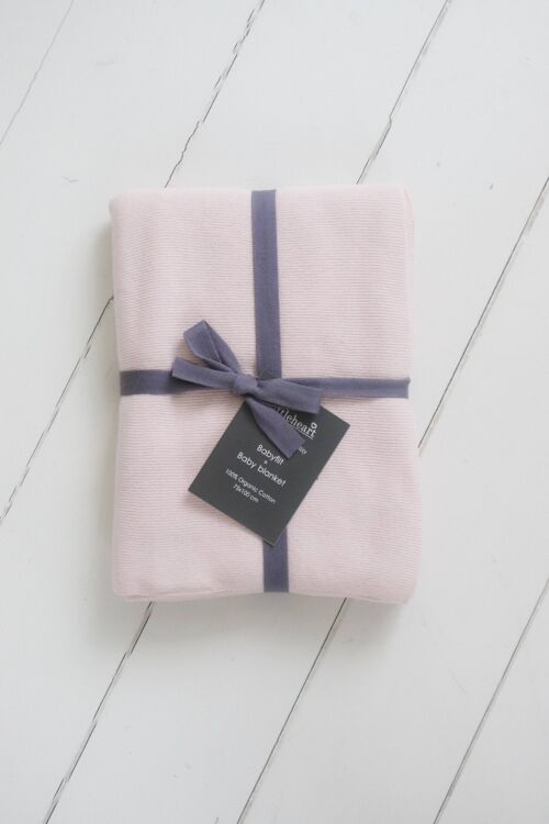 Littleheart Fine Knit Blanket Soft Pink