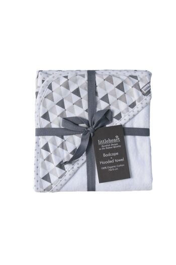 Serviette Capuche Littleheart Confetti Gris 3