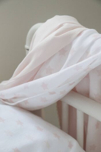 Couverture en mousseline Littleheart Little Star Rose 8