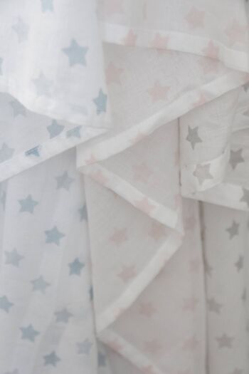 Couverture en mousseline Littleheart Little Star Rose 9