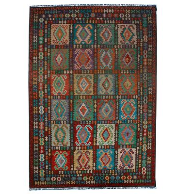 Tapis Chobi Kilim Multicolore Fait Main