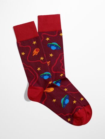 Ensemble de chaussettes Cosmic Stories (paquet de 3) | chaussettes de l’espace | Lot de 3 chaussettes | chaussettes univers | coffret cadeau de chaussettes | 80% coton | kit chaussettes | galaxie chaussettes 3