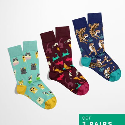 The Cat Set (3 pack) | Cat Lover Socks | Cat Pattern Socks |
