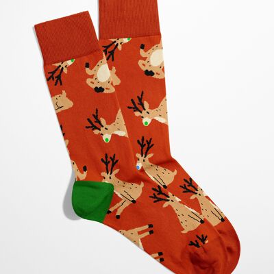 Queridos calcetines ciervos | calcetines navideños | calcetines divertidos de ciervos | calcetines de vacaciones de invierno | calcetines divertidos animales | regalo de navidad | calcetines de algodón | Calcetines de plátano