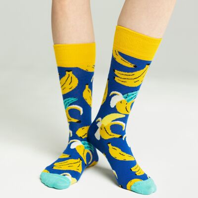 Go Bananas Socken | Bananensocken | Obstsocken | Saftige Socken | Voller Geschmackssocken | Fruchtmuster auf Socken |