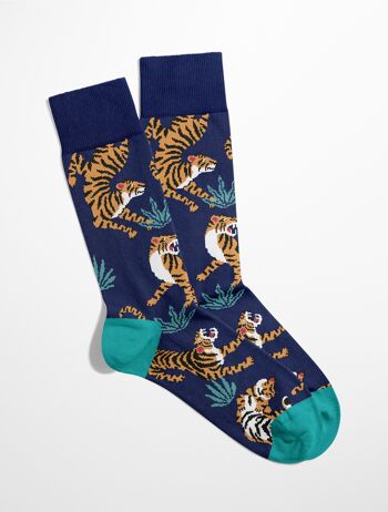 Chaussettes rugissantes | Chaussettes de chat sauvage | Chaussettes Tigres | Chaussettes d’amant de tigre | Chaussettes nature sauvage | 4