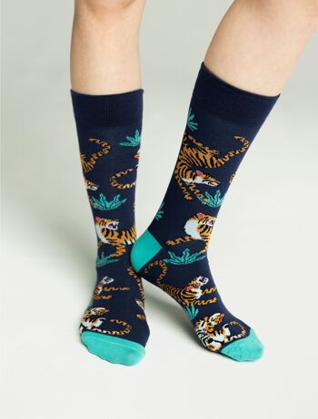 Chaussettes rugissantes | Chaussettes de chat sauvage | Chaussettes Tigres | Chaussettes d’amant de tigre | Chaussettes nature sauvage | 1