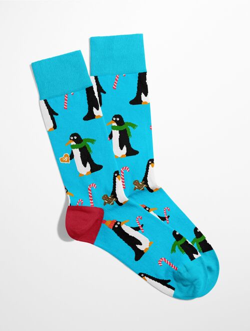 X-MAS Penguins socks | holiday socks | colorful socks | funny penguins | winter socks | christmas animals | christmas socks | Banana Socks