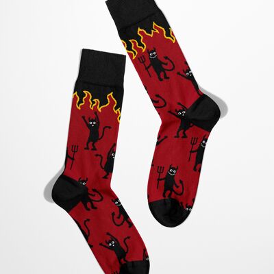 Süßes oder Saures Socken | Teufelssocken | Lustige Mustersocken | Socken für jeden Anlass |
