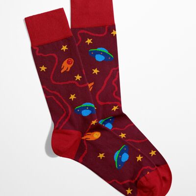 UFO-Socken | Universumssocken | Kosmos Socken | Astronautensocken | Kosmos-Liebhaber-Socken