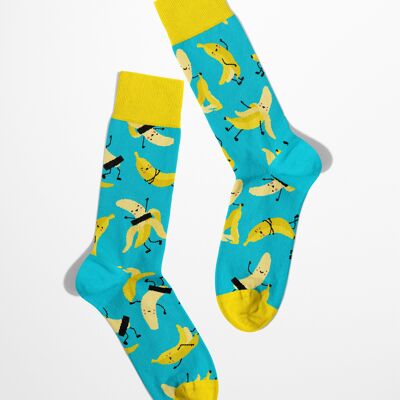 Je veux des chaussettes banane | Chaussettes banane | Chaussettes drôles | Chaussettes fruitées drôles | Collection Banane |