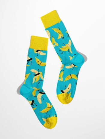 Je veux des chaussettes banane | Chaussettes banane | Chaussettes drôles | Chaussettes fruitées drôles | Collection Banane | 1