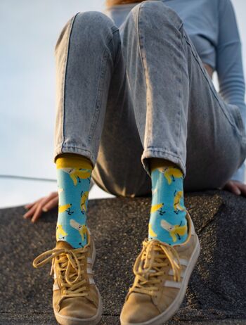 Je veux des chaussettes banane | Chaussettes banane | Chaussettes drôles | Chaussettes fruitées drôles | Collection Banane | 4