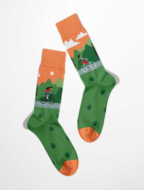 Bike Ride Premium Socks | Unisex Socks | Cycling Socks | Bike Lovers Socks | Traveler Socks | Mismatch socks