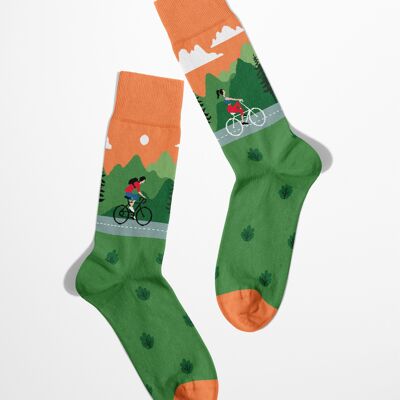 Bike Ride Premium Socks | Unisex Socks | Cycling Socks | Bike Lovers Socks | Traveler Socks | Mismatch socks