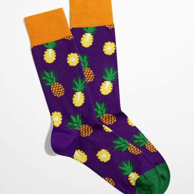 Calcetines de piña | Calcetines de frutas | Calcetines jugosos | Calcetines llenos de sabor | Patrón de frutas en calcetines | Amante de la fruta