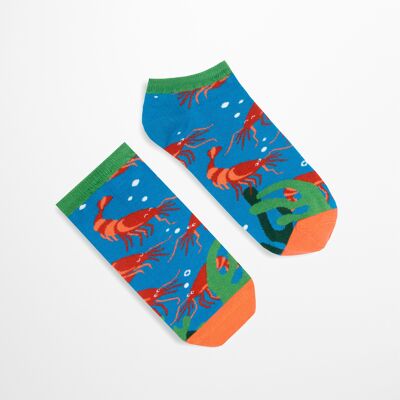 Chaussettes courtes crevettes | Chaussettes vie marine | Chaussettes de mer | Chaussettes unisexes |