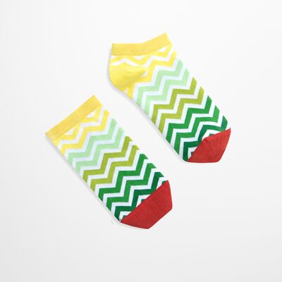 Green Stripes short socks | Nature Socks | Stripes Socks |