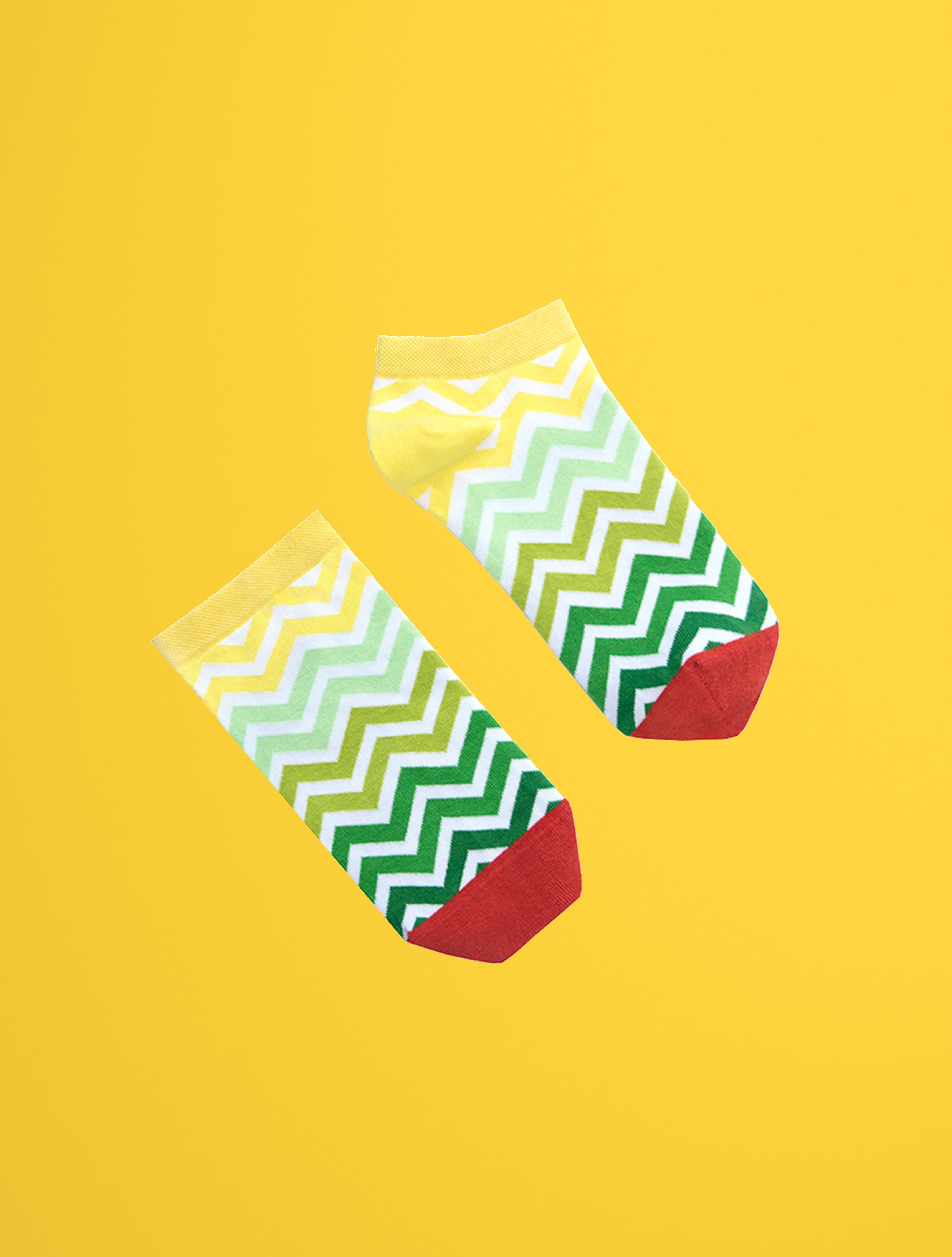 Calzini corti a righe verdi | Calzini naturali | Calzini a righe |