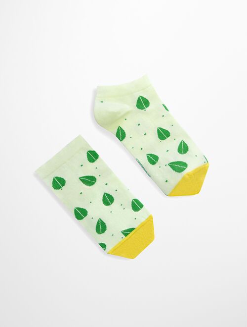 Greenery short socks | Green Socks | Nature Socks | Leaves Socks |