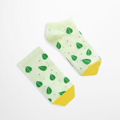 Calcetines cortos verdes | Calcetines verdes | Calcetines Naturaleza | Calcetines de hojas |