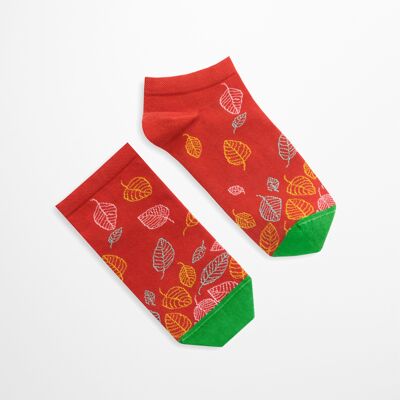 Hinterlässt kurze Socken | Grüne Socken | Natursocken | Blättersocken |