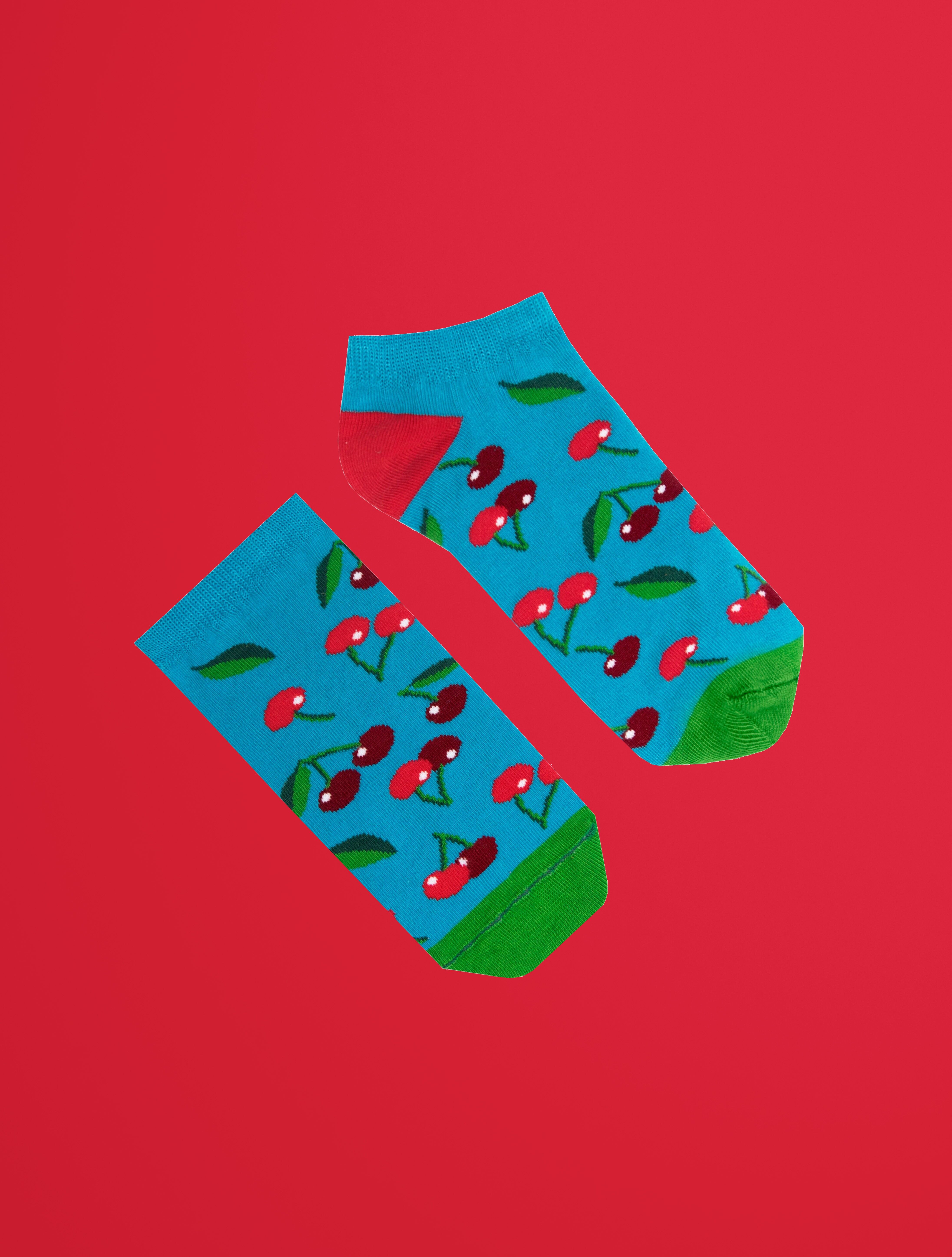 Kirschen kurze Socken | Obstsocken |