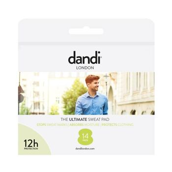 tampon dandi® | Tampons anti-transpiration qui résolvent le problème des marques de sueur et des taches
dandi® pad Homme Paquet de 14
Prix régulier£4.99