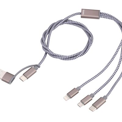 Cable de carga 3 en 1 | para cargar simultáneamente hasta 3 dispositivos | TRIDENTE