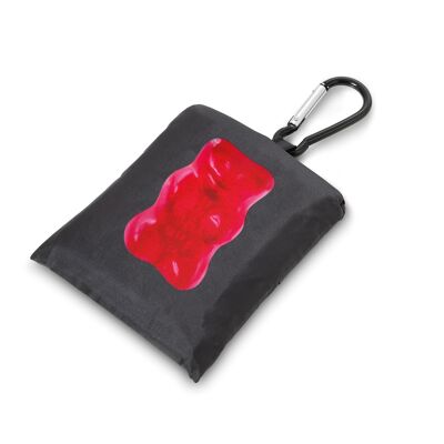Borsa spesa HARIBO™ | Materiale PET riciclato al 100% | pieghevole | incl. Moschettone | Capacità di carico 10 kg | BORSA SHOPPING FELICE HARIBO