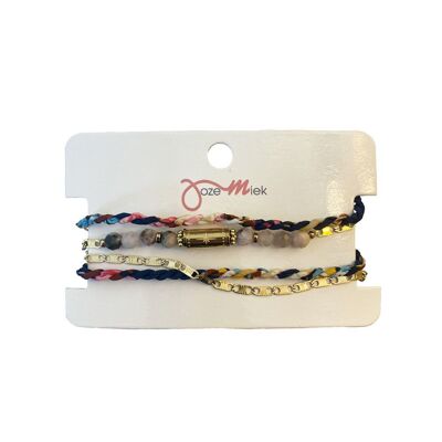 Bracciale Rakhi Sun - blu rosa