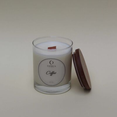 Coffee scented claer candle