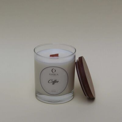 Coffee scented claer candle
