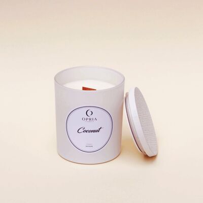 Coconut scented white  candle