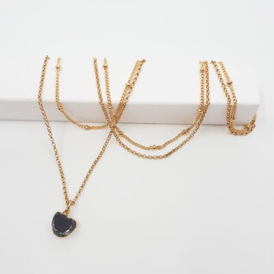 black double heze necklace