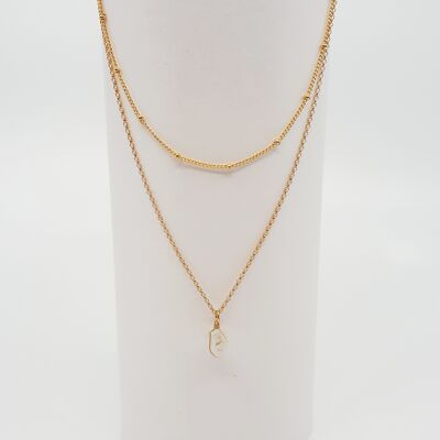 collier double heze transparent