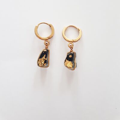 transparent gemma earrings