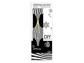 Boule de Noël DIY, optique noir & blanc 2