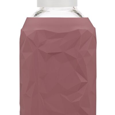 beVIVID botella de vidrio para beber - botella de vidrio triturado diseño 850ml heroína