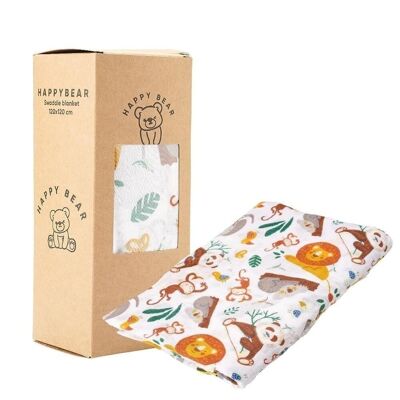 Hydrofiele doek | Wild Animals - HappyBear Diapers