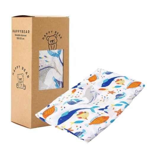 Hydrofiele doek | Sea Animals - HappyBear Diapers