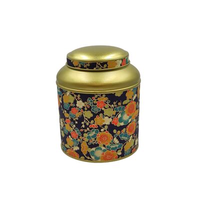 Boîte à thé OCHA - Fleurs Orange et bleu