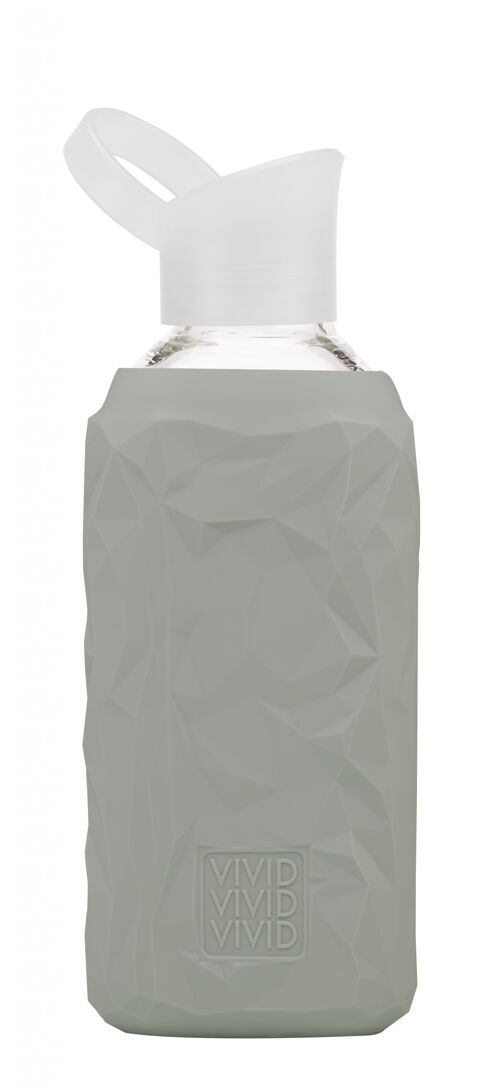 beVIVID Trinkflasche Glas - bottle glass crushed design 850ml london