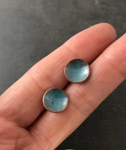 13mm Concave Studs – Deep Turquoise